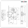 KOTARBAU® Universal BB Mortice Lock 72/45 mm for Internal Doors
