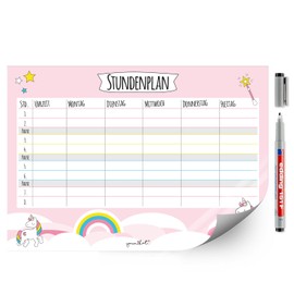 younikat Girl’s Unicorn Timetable, DIN A4, For Beginning School