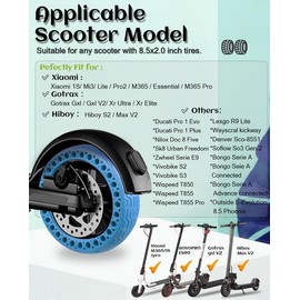 GLDYTIMES 50/75-6.1 Scooter Tire: 8.5x2.0 Solid Tires Replacement for Gotrax GXL V2 Apex XL XR Ultra Elite Hiboy S2 S2R AOVOPRO Hover-1 Journey Electric Scooter, 8.5 Inch Front Rear Wheels