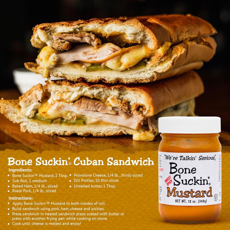 Bone Suckin' Sweet Spicy Mustard - Gourmet Jalapeno Mustard, Sweet