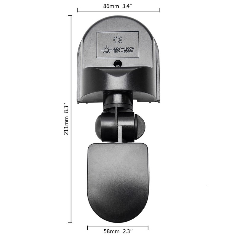 Lovesole_JP Infrared Sensor Switch Motion Sensor 1200W Max Outdoor/Indoor Security