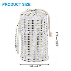 PATIKIL Crochet Bag, Small Mini Yarn Storage Organizer Knitting Accessories and Supplies Skein Ball Case Holder for Crocheting, Arrow Style Multicolor