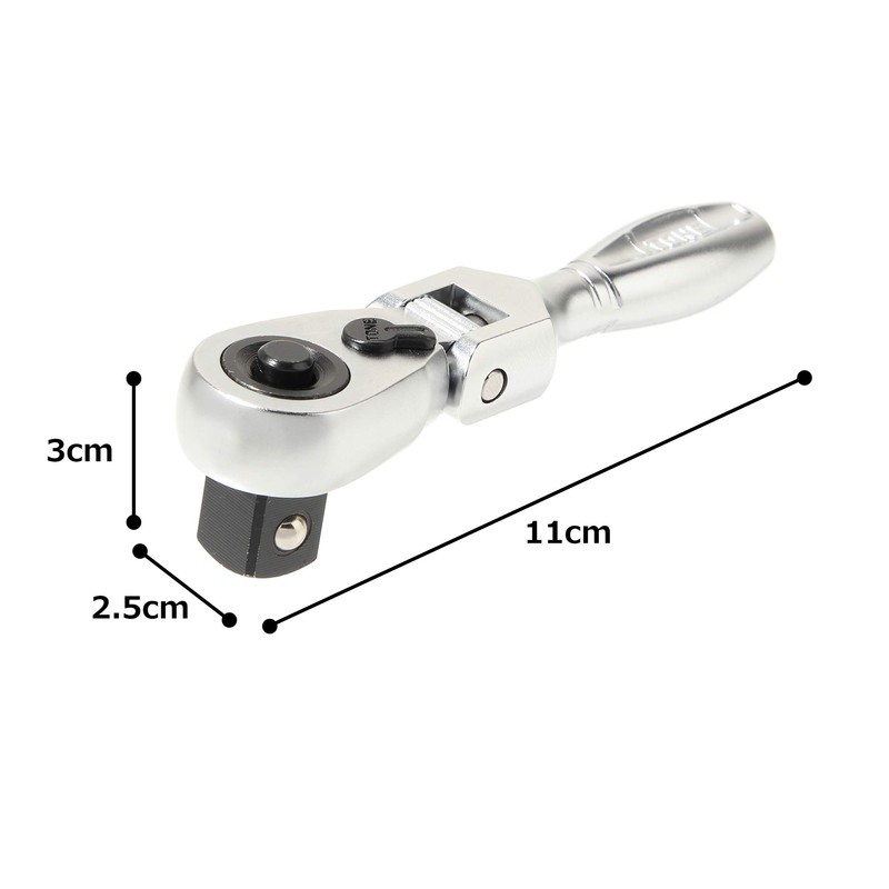 TONE Compact Short Oscillating Ratchet Handle (Hold Type) RH4FCHS Drive