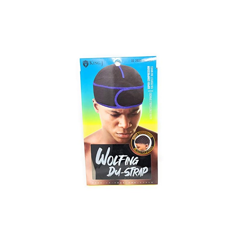 King J Wolfing Du-Strap #2030 No Strings-Snaps Stringless Durag Compressing