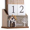 Wooden Perpetual Calendar Desktop Eternal Calendar Blocks - No Place