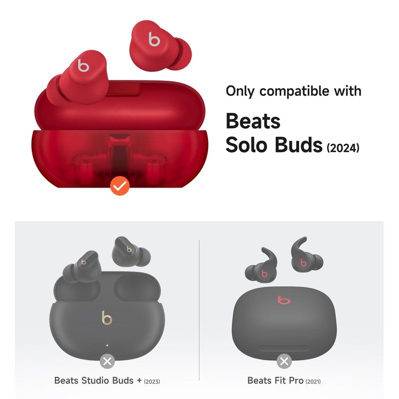 SURITCH Magnetic Case Compatible with Beats Solo Buds,Rugged Shockproof Protective