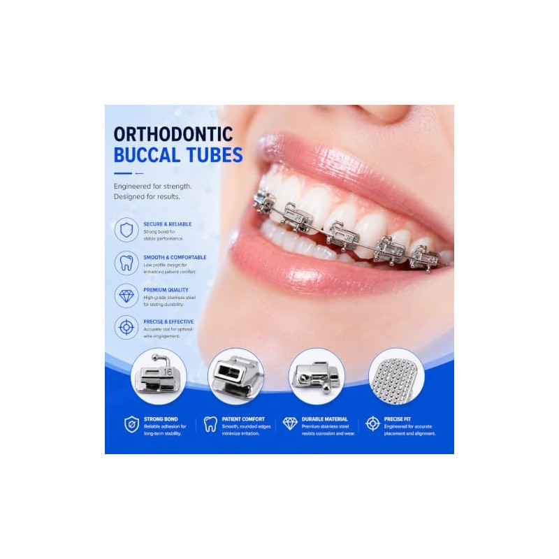DENTASOP Juego de 80 piezas de tubos bucales metálicos simples