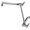 Chrome Shower Arm Extension - 13'' Adjustable Height & Range,