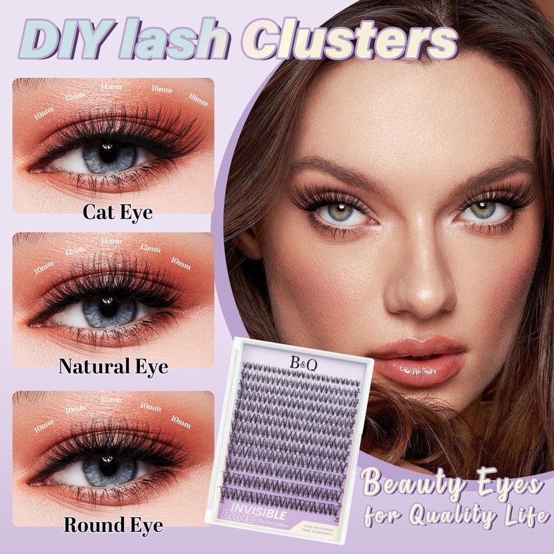 Venus Lash Clusters Kit 8-18 MIX Natural Lashes Clusters Manga