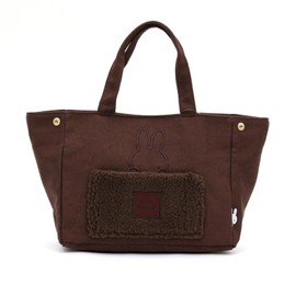 Sifle HAP6040 Miffy Side Button Mini Tote Bag, B247 Miffy Boa Brown
