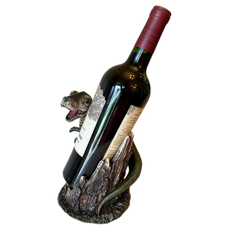 Top Brass T-Rex Wine Bottle Holder – Decorative Funny Dinosaur