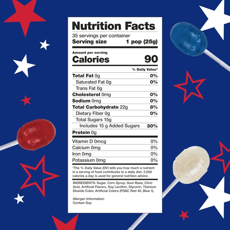 PartyWorks Patriotic Candy - 2 Pound Bulk Pack (35 Count)