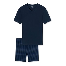 Uncover by Schiesser Men's Short Pyjamas, midnight blue
