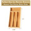 Upassion Bamboo Kitchen Drawer Organizer, 7 Inch Silverware Utensil Holder
