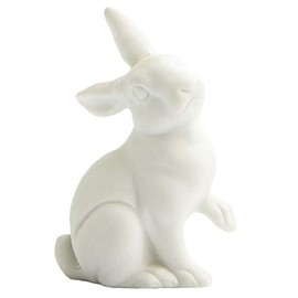 Reichenbach - Porzellanfigur, Figur - Hase - Häsin sitzend - Weiß - glasiert - Maße (BxH): 6 x 8 cm