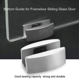 WPKD BLUEIY Sliding Door Floor Guide, 304 Stainless Steel Floor Bottom Guide Spare Parts Floor Mounted Guides for 8-14 mm Thick Frameless Glass Sliding Doors