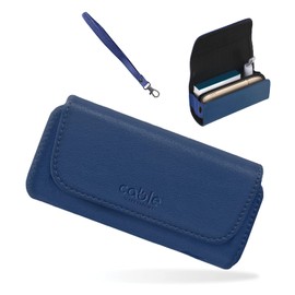 CABLE TECHNOLOGIES Premium PU Leather Case Compatible with IQOS 3/3 Duo/2.4/2.4 Plus Canvas and PU Leather Case Organizer Cover Handbag Accessories White Iqos Case