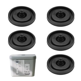 Yitexin 5 Pieces Toilet Fill Valve Seal Replacement, Black Toilet Tank Fill Valve Gasket Compatible with 200/400/747 Models, Standard Replacement Parts Inside Tank Rubber Seal (Black)