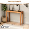 46 Inch Pinewood Console Table, Narrow Sofa Table for Living