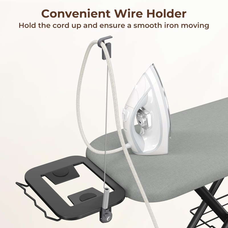 Yaheetech Ironing Board, Compact Iron Board with Cord Holder, Steam