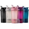 BlenderBottle Shaker Bottle with Pill Organizer and Storage for Protein