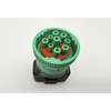 Type 2 Green 9pin J1939 to OBD2 16pin J1962 Female