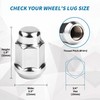 Gaemi M14x2 Lug Nuts,20 PCS Chrome Closed End Bulge Acorn