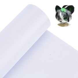 AHANDMAKER Fursuit Eye Net 0.22 mm Waterproof Printable PVC Eye Net Sheet Therian Eye Net for Furries Cosplay Props Sculpture Fursuits Crafts (78.7 x 11.8 (1) cm) White