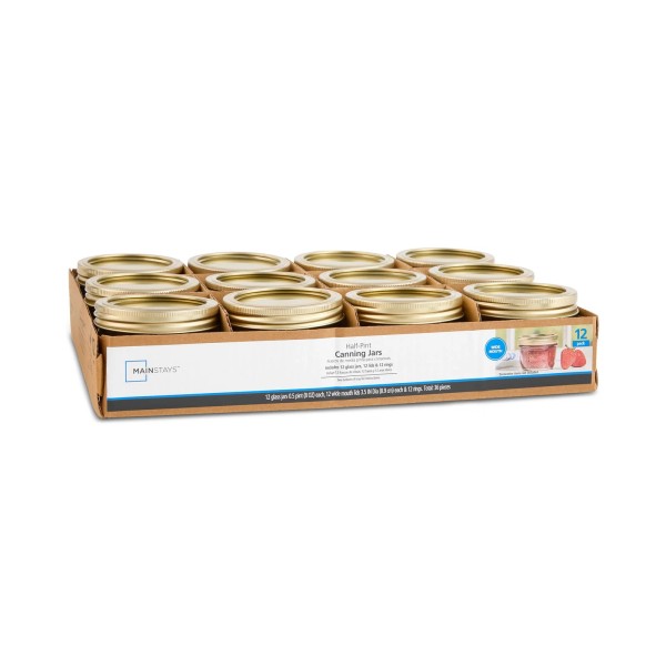 unbranded Small 8 oz Mason Jars 12pk, Wide Mouth Half