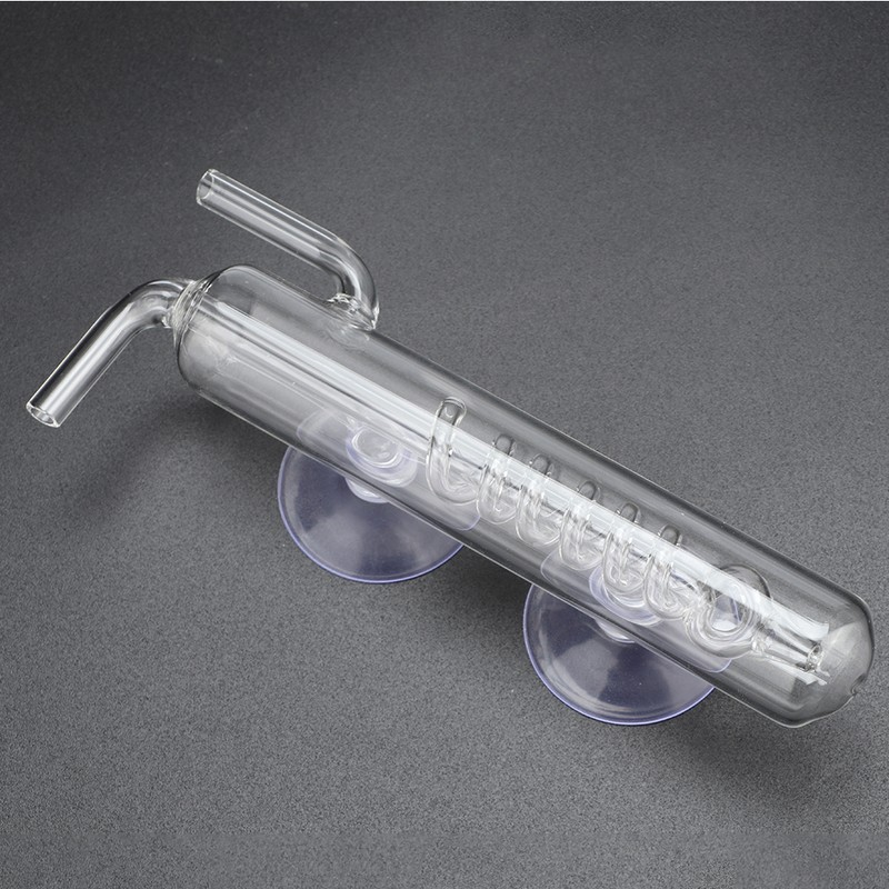 High Transparent Crystal Glass Aquarium Bubble Counter Screw Fish Tank