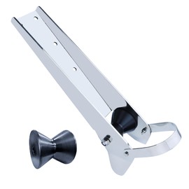 Pvrud Marine Bow Anchor Roller Bracket 18", 316 Stainless Steel Heavy Duty Anchor Holder for Boat for Yacht Fishing Boat, Easy Install with Spared Roller