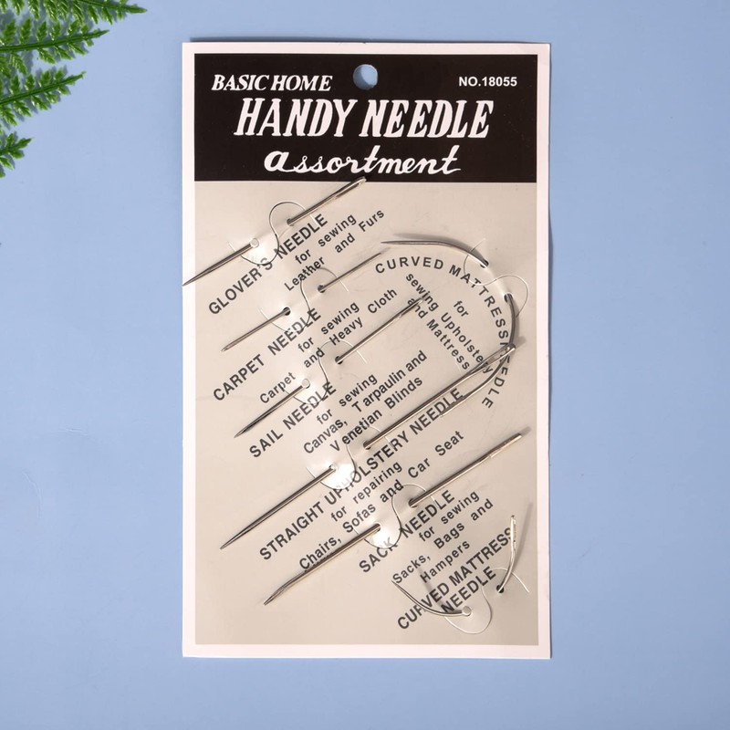 Matory 7pcs Upholstery Sewing Needles Set Hand Repair Curved Carpet