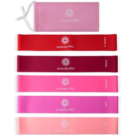 Set de 5 Bandas de Resistencia Premium, Ligas para Hacer Ejercicio, Resistance Bands, Ideales para casa, Gym, Workout, rehabilitación, Abdomen, piernas y glúteos | Látex 100% Natural