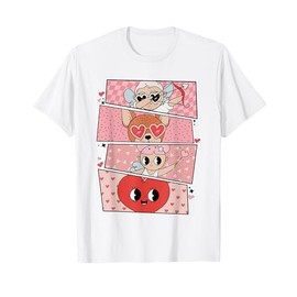 Retro Valentines Character Retro Heart Cartoon Cupik Kids T-Shirt