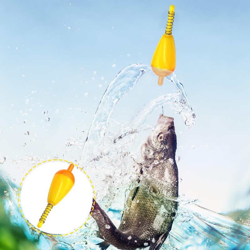 Spring Bobbers | Float Fishing Gear,Spring Oval Fishing Floats, Bright