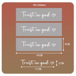 3Pcs Trust in God Rearview Mirror Sticker,Car Stickers and Decals for Women,Self-Adhesive Waterproof Car Stickers Rearview Mirror Accessories