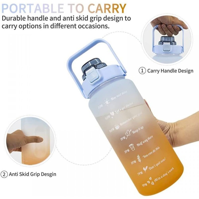 Water Bottle, Sports 2 Litre Time Scale Water Bottle, Outdoor