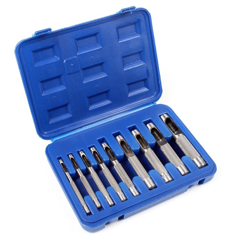 XPOtool Punch Set 3-12 mm 9-Piece Hole Cutter Made of