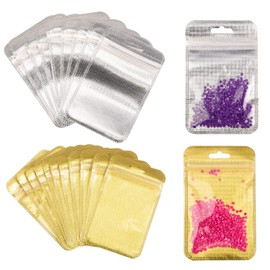 Jomnvo 100 Pieces Diamond Painting Ziplock Bags Diamond Painting Accessories Diamond Painting Tools Delicate Bags, 7 * 11cm