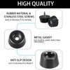 Amusingtao 50 Pcs Round Rubber Feet,Black Round Rubber Feet with
