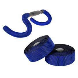 BESTYMXY Road Bike Handlebar Tapes, Professional Bicycle Handlebar Tape, Racing Bike Cycling Handle Wraps, 2 Rolls with End Plug (Blue)