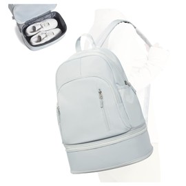 suradar Sports Backpack for Women with Wet Pocket and Shoe Compartment Sports Backpack Women's Gym Backpack Backpack with Shoe Compartment Gym Bag for Fitness Swimming, A-light blue