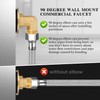 Wall Mount Commercial Faucet Installation kit,Brass 90 dergee backsplash Mount