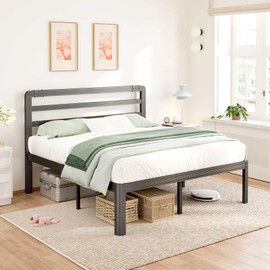 BOSRII Premium Quality King Size Bed Frame - Reinforced Thickened Profile for Unmatched Strength and Durability - Sturdy Construction for Long-Lasting Support and Comfort——14 Inch High