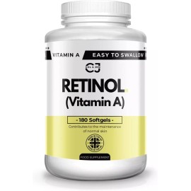 Col & Jen Vitamin A Retinol Softgel Capsules - 180 Pack - Skin Immune System Eye Health