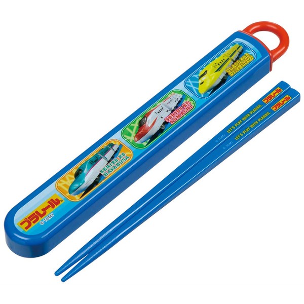 Skater ABS2AM Children's Chopsticks and Chopsticks Case Set, Plarail, Made in Japan, 6.5 inches (16.5 cm)