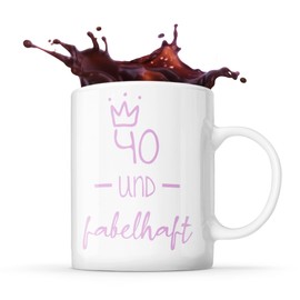 40 und fabelhaft 40. Geburtstag Birthday Geschenkidee zum 40. Geburtstag Geschenk Humor Tasse für Freundin