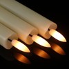 GenSwin Flameless Ivory Taper Candles Flickering with 10-Key Remote, Battery