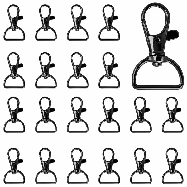 80 Pack D-Ring Swivel Carabiner for Key Chains, Lanyards, DIY