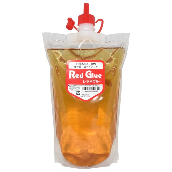 Fueki RSS65 Red Glue Liquid Glue Refill 22.0 fl oz (650 ml) Garbage Pack
